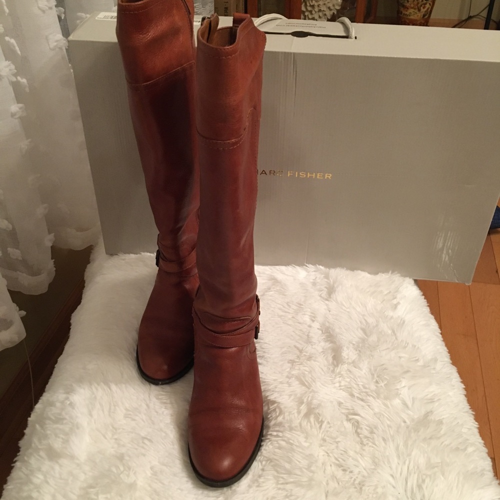 MARC Fisher Kacee Leather Riding Boots